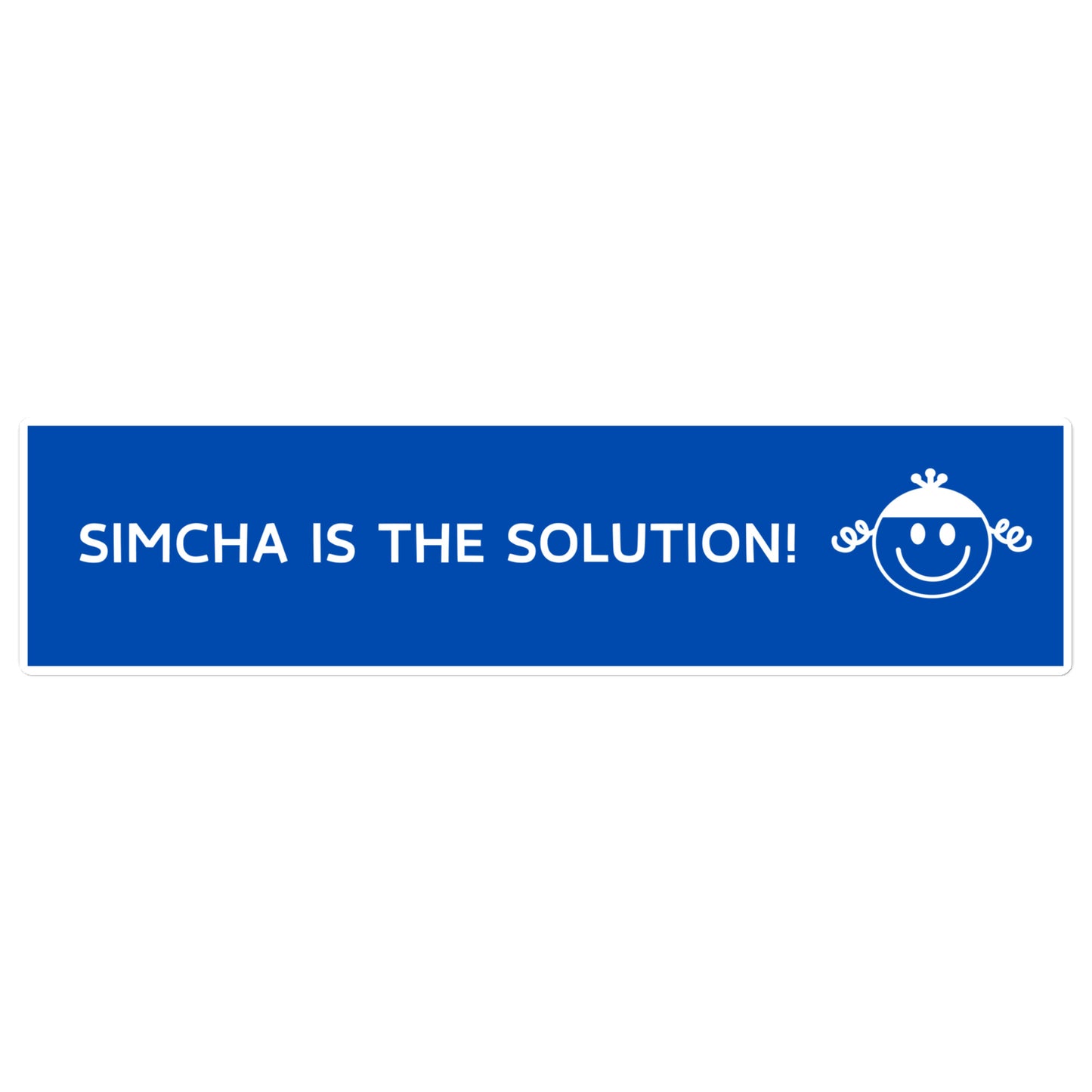 "Simcha is the Solution" Bumper Sticker