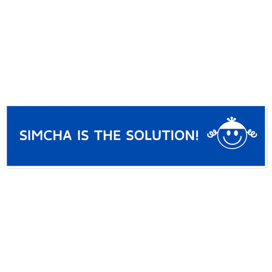 "Simcha is the Solution" Bumper Sticker